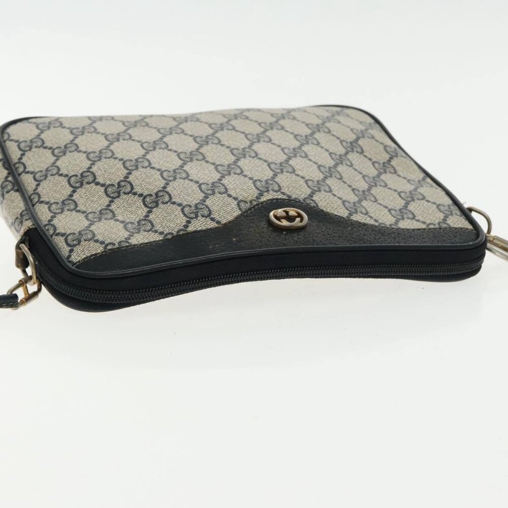 GUCCI GG Supreme Shoulder Bag PVC Navy 156 02 066 Auth ar12605 - Picture 6 of 16